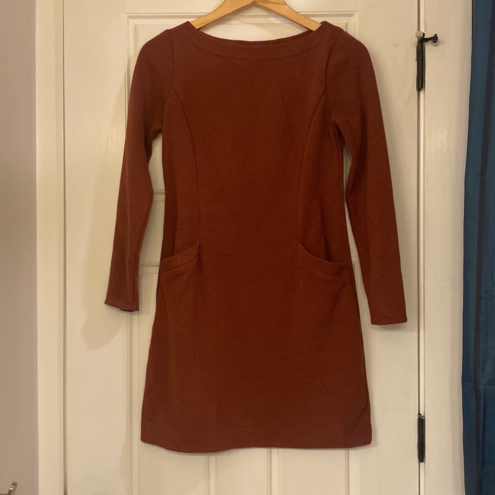 Boden long sleeve shift dress with pockets 2P